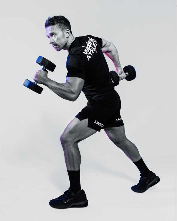 A man performing a workout with dumbbells_2
